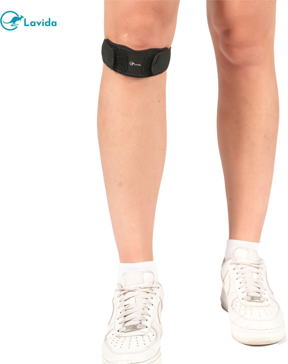 Lavida® Patellabrace - Kniebrace - Verlicht Kniepijn - Verstelbaar - Ortopedisch - 1 Stuk- Unisex - One Size - Zwart