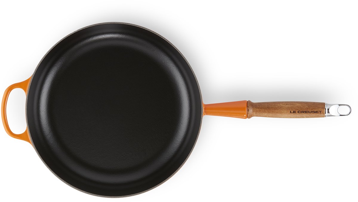 Le Creuset Signature Sauteerpan met houten handvat Oranjerood Ø 28cm 3,6L
