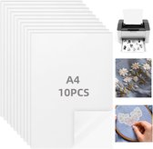 10 stuks A4 in water oplosbaar borduurvlies - oplosbaar borduurpapier - Borduren op kleding en accessoires - afdrukken of tekenen - voor machinaal borduurwerk en handnaaien