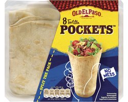 Old El Paso Tortilla Pocket Wrap - 4 x 8 stuks - Wraps Mexicaans - Vegan Burrito - Voordeelverpakking