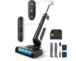 De Warenloods - Draadloze Nat Droog Stofzuiger - Alleszuiger - Vloerreiniger- Vacuüm Cleaner - Met Dweilfunctie - Zonder Zak - Wireless - Werktijd 45 minuten - Smart LED Display