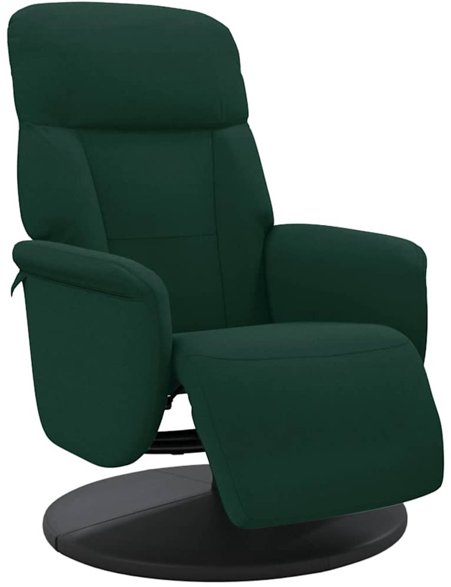vidaXL Verstelbare - fauteuil - met - voetensteun - fluweel - donkergroen