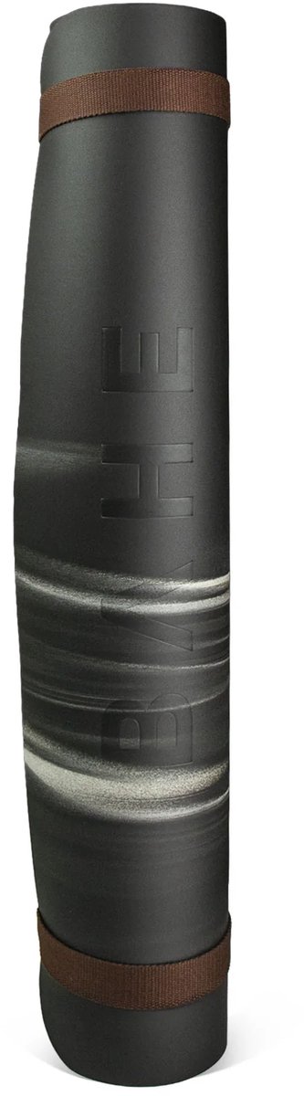 BAHE - Yogamat - Power Hold mat - Poweryoga - Anthracite Marble - 173 x 61 x 0.4 cm