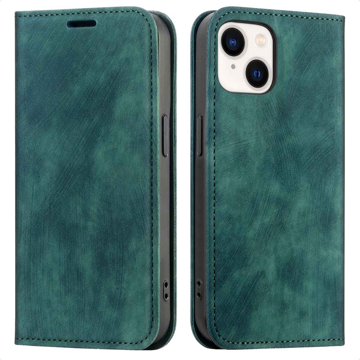 imoshion Hoesje - Geschikt voor Apple iPhone 14 / 13 - Slim Bookcase - Groen