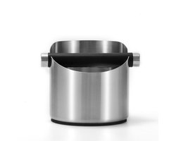 Koffieafvalbak - RVS - Mini-bak voor koffiedik - Geschikt voor koffiemachines - Opvangbak - Gemakkelijk schoon te maken en op te bergen - Koffie schoonmaken - Keukenaccessoires - Inclusief verwijderbare tapstaaf - Koffiebenodigdheden - Zwart