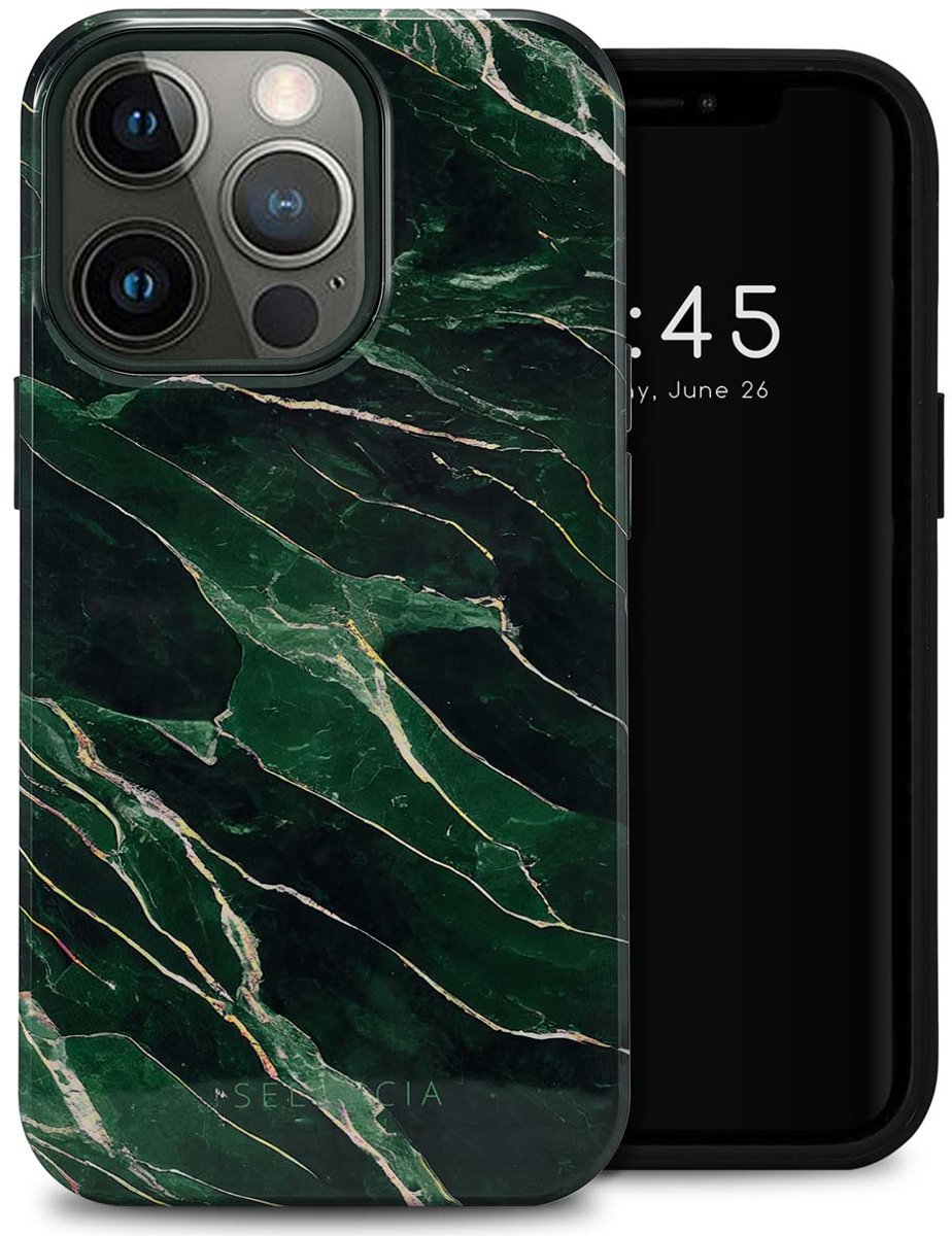 Selencia Hoesje - Geschikt voor Apple iPhone 13 Pro - Backcover - Chic Marble Quartz
