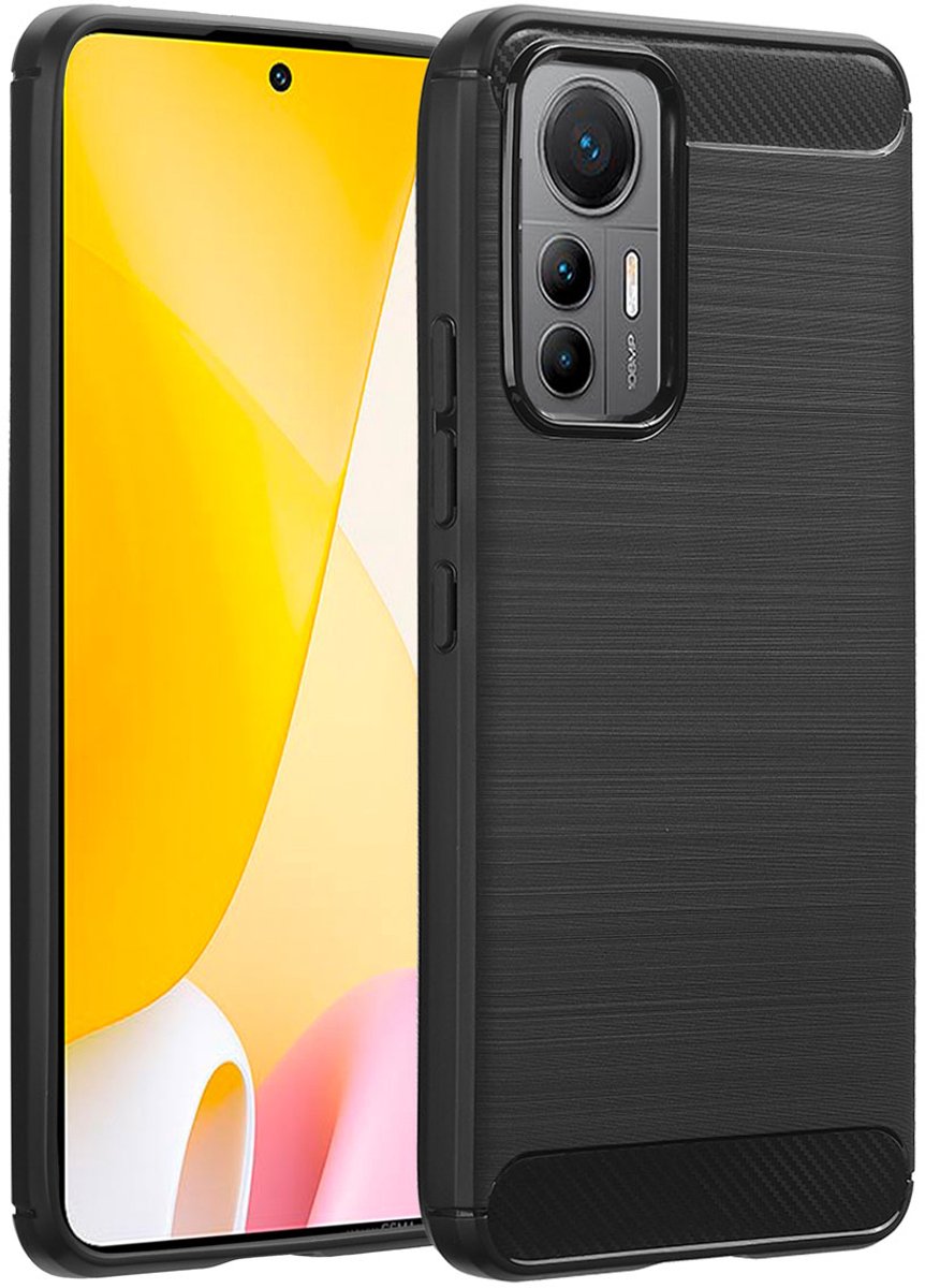 imoshion Hoesje - Geschikt voor Xiaomi 12 Lite - Brushed Backcover - Zwart