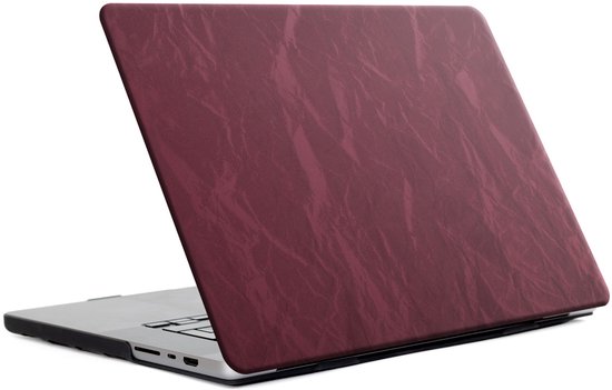 Selencia Velvet Cover Adapté au MacBook Pro 13 pouces (2020 / 2022) - A2289 / A2251 - Rouge foncé