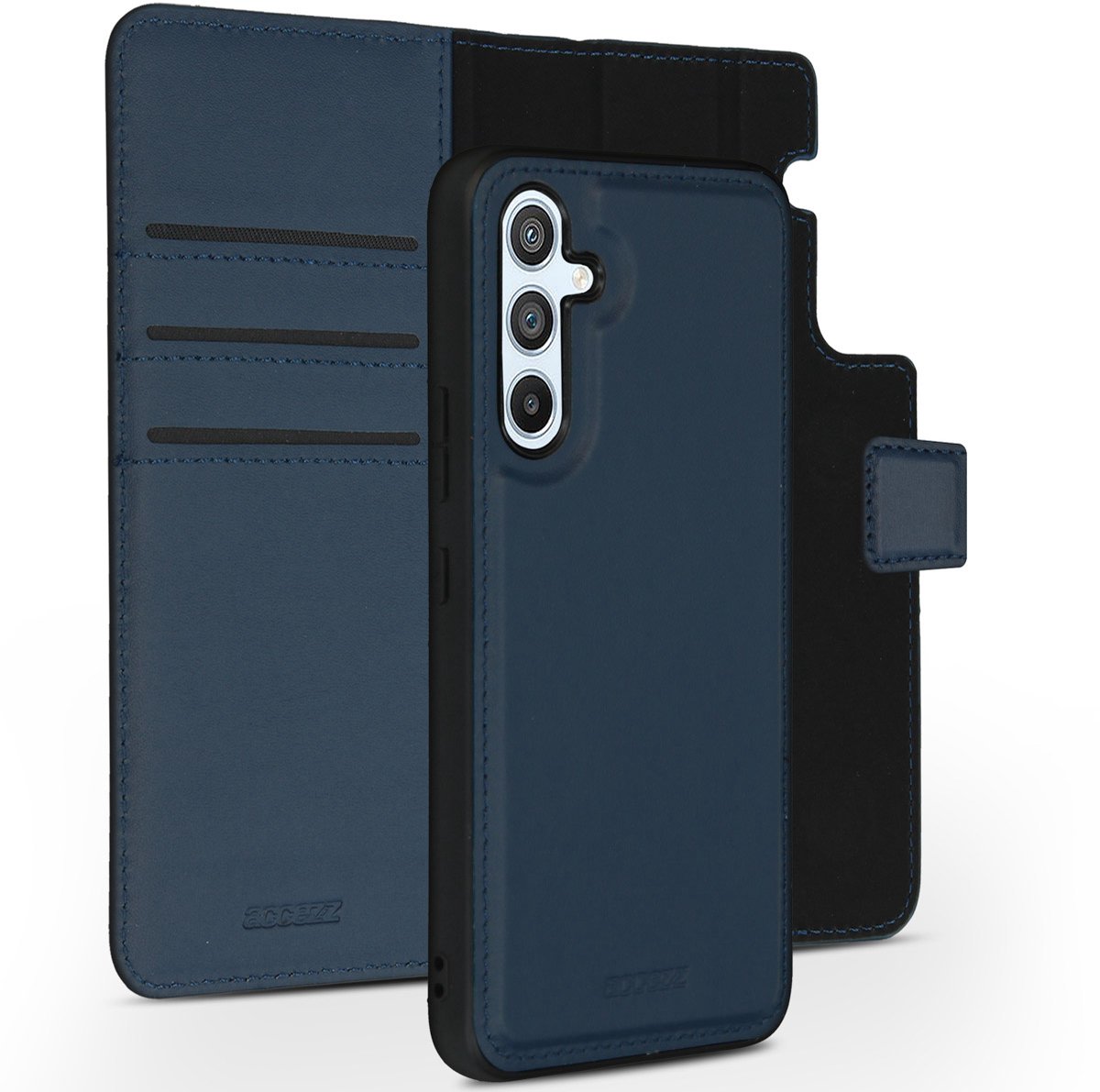 Accezz Hoesje Geschikt voor Samsung Galaxy A54 (5G) Hoesje Met Pasjeshouder - Accezz Premium Leather 2 in 1 Wallet Bookcase - Donkerblauw