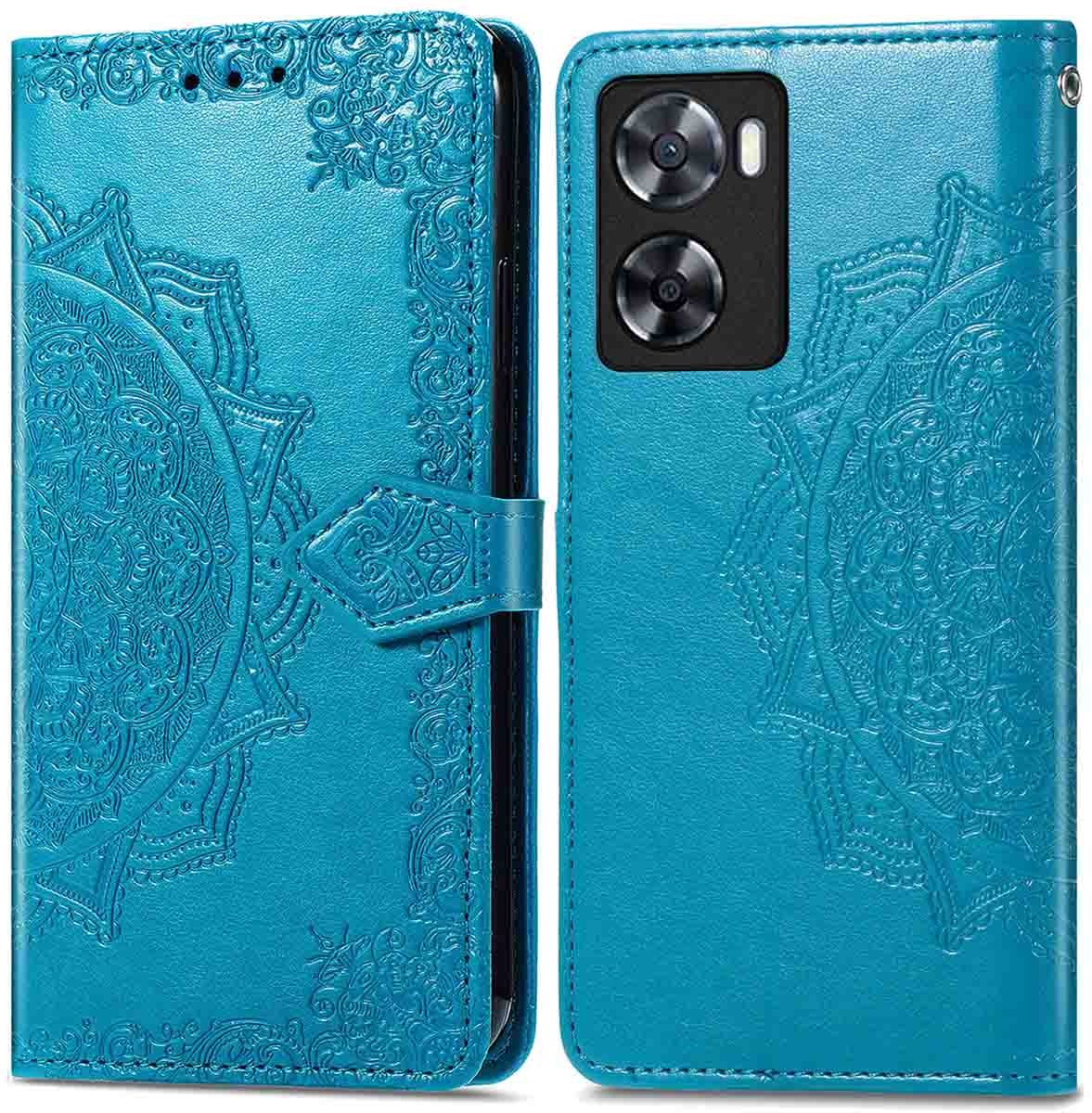 imoshion Hoesje - Geschikt voor Oppo A57 / Oppo A57s - Mandala Bookcase - Turquoise