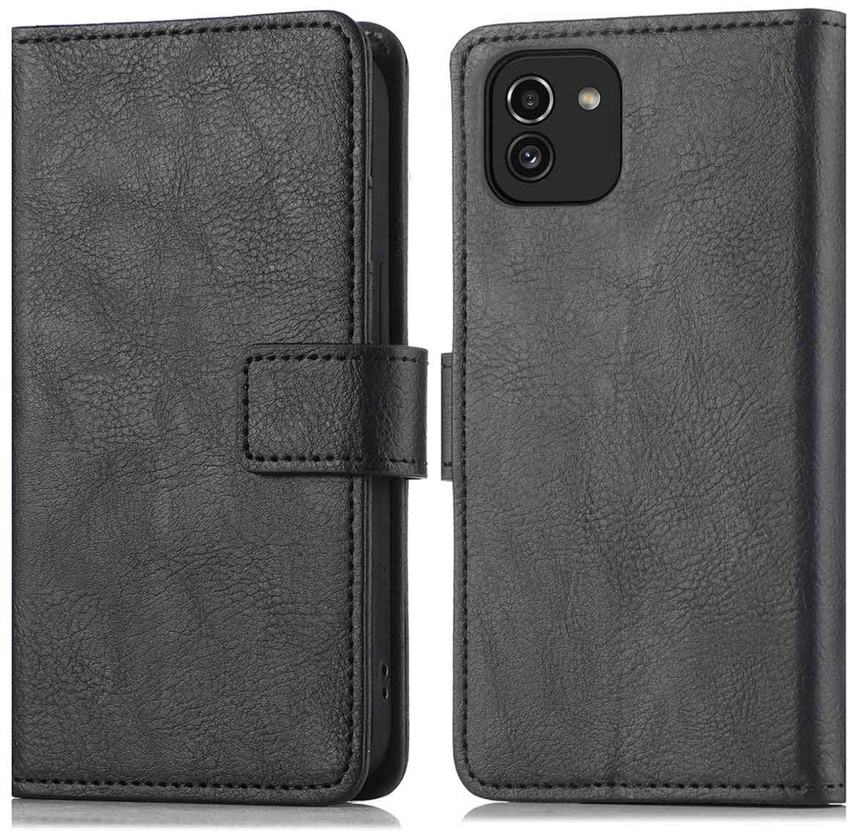imoshion Hoesje - Geschikt voor Samsung Galaxy A03 - Luxe Bookcase - Zwart