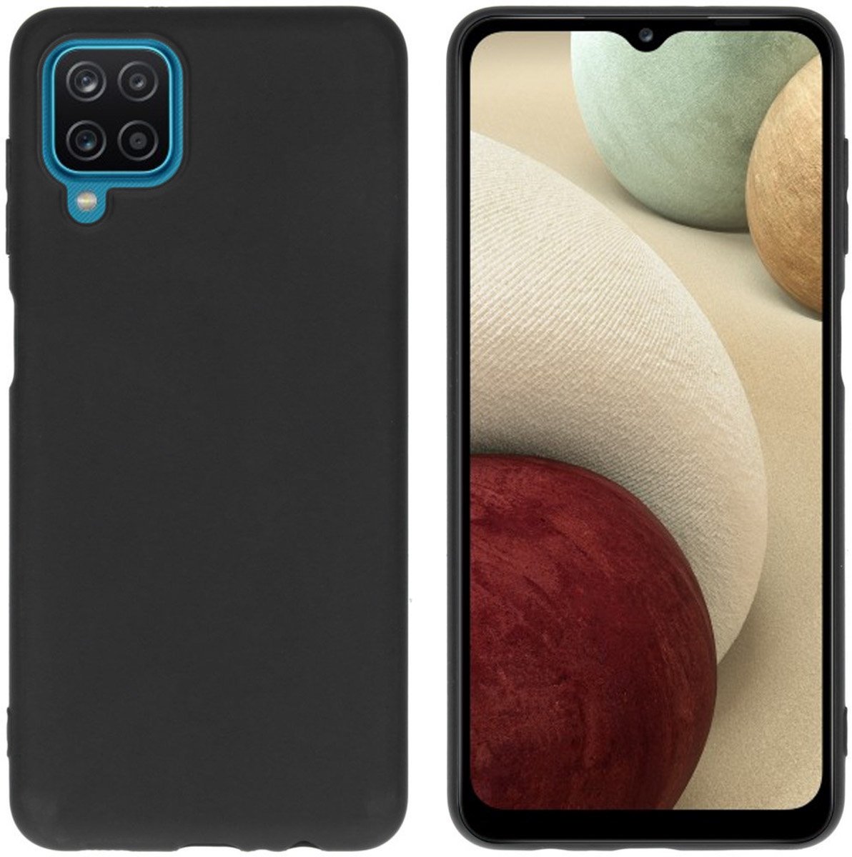imoshion Hoesje - Geschikt voor Samsung Galaxy A12 - Color Backcover - Zwart