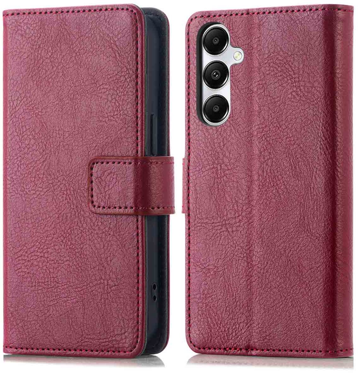 imoshion Hoesje - Geschikt voor Samsung Galaxy S25 Plus - Luxe Bookcase - Bordeaux