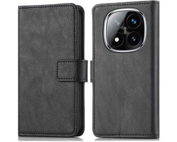 imoshion Hoesje - Geschikt voor Xiaomi Redmi Note 14 Pro Plus 5G - Luxe Bookcase - Zwart