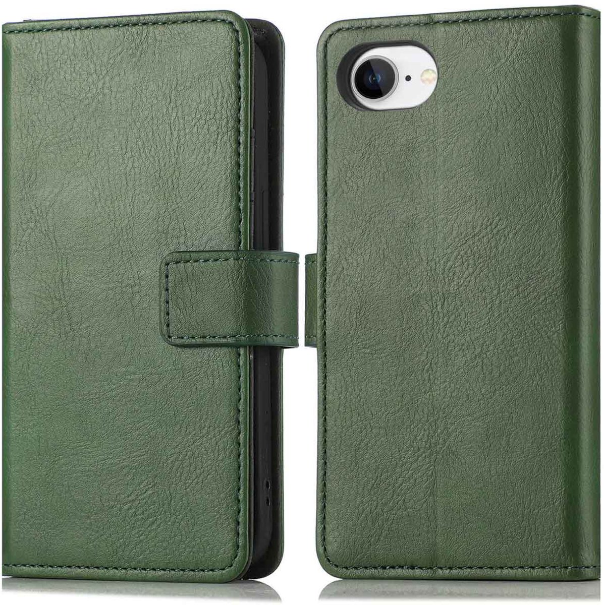 imoshion Hoesje - Geschikt voor Apple iPhone 17e / 16e - Luxe Bookcase - Groen