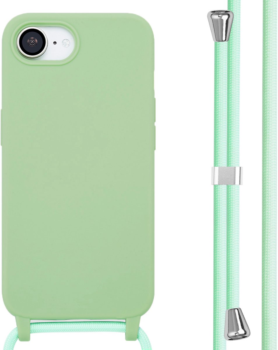imoshion Hoesje - Geschikt voor Apple iPhone 17e / 16e - Siliconen hoesje met koord - Groen
