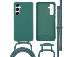 imoshion Hoesje - Geschikt voor Samsung Galaxy A55 (5G) - Color Backcover met afneembaar koord - Donkergroen