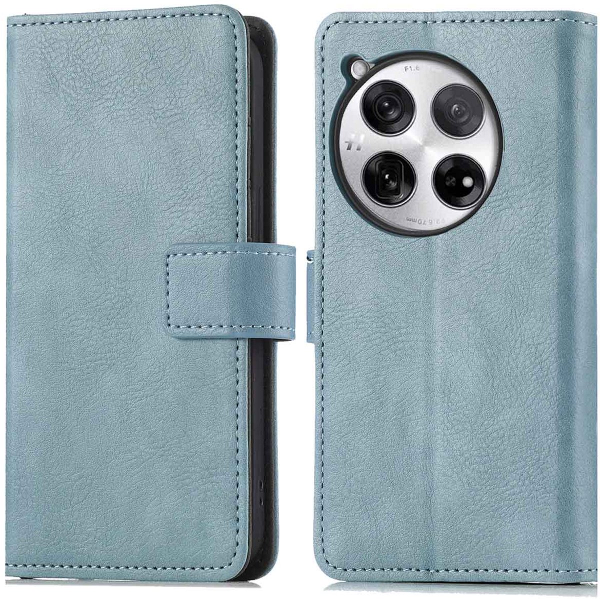imoshion Hoesje - Geschikt voor OnePlus 12 - Luxe Bookcase - Lichtblauw
