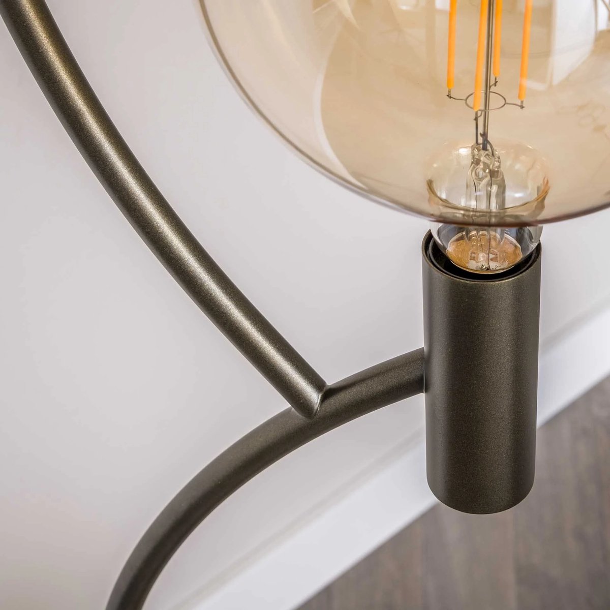 PS-Collection Vloerlamp Metaal Bronskleur - 3L Gebogen Design - vloerlampen woonkamer, staanlamp, vloerlamp zwart, vloerlamp industrieel, vloer lamp, staande lampen woonkamer, staande lampen, staande lamp industrieel thumbnail 5
