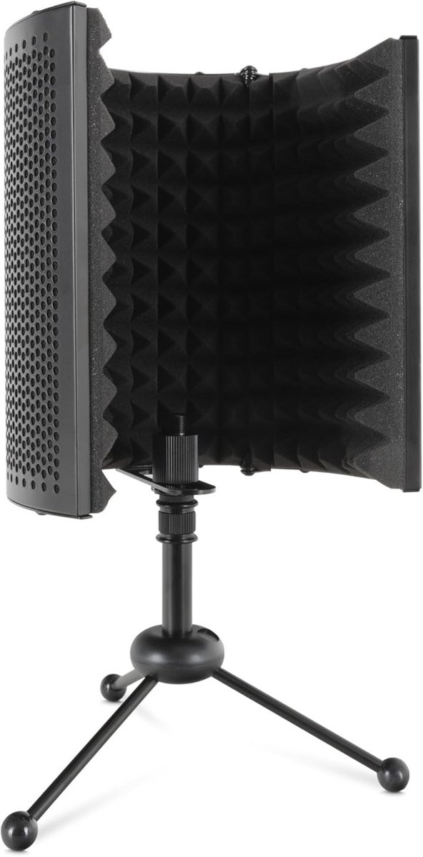 Verstelbaar Tafelstatief met Microfoon Absorber en Diffuser voor Podcast en Studio