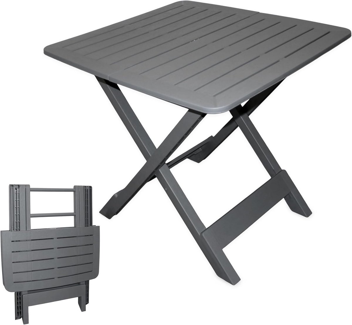 Inklapbare Kunststof Tuintafel 72 cm - Ruimtebesparend en Weerbestendig