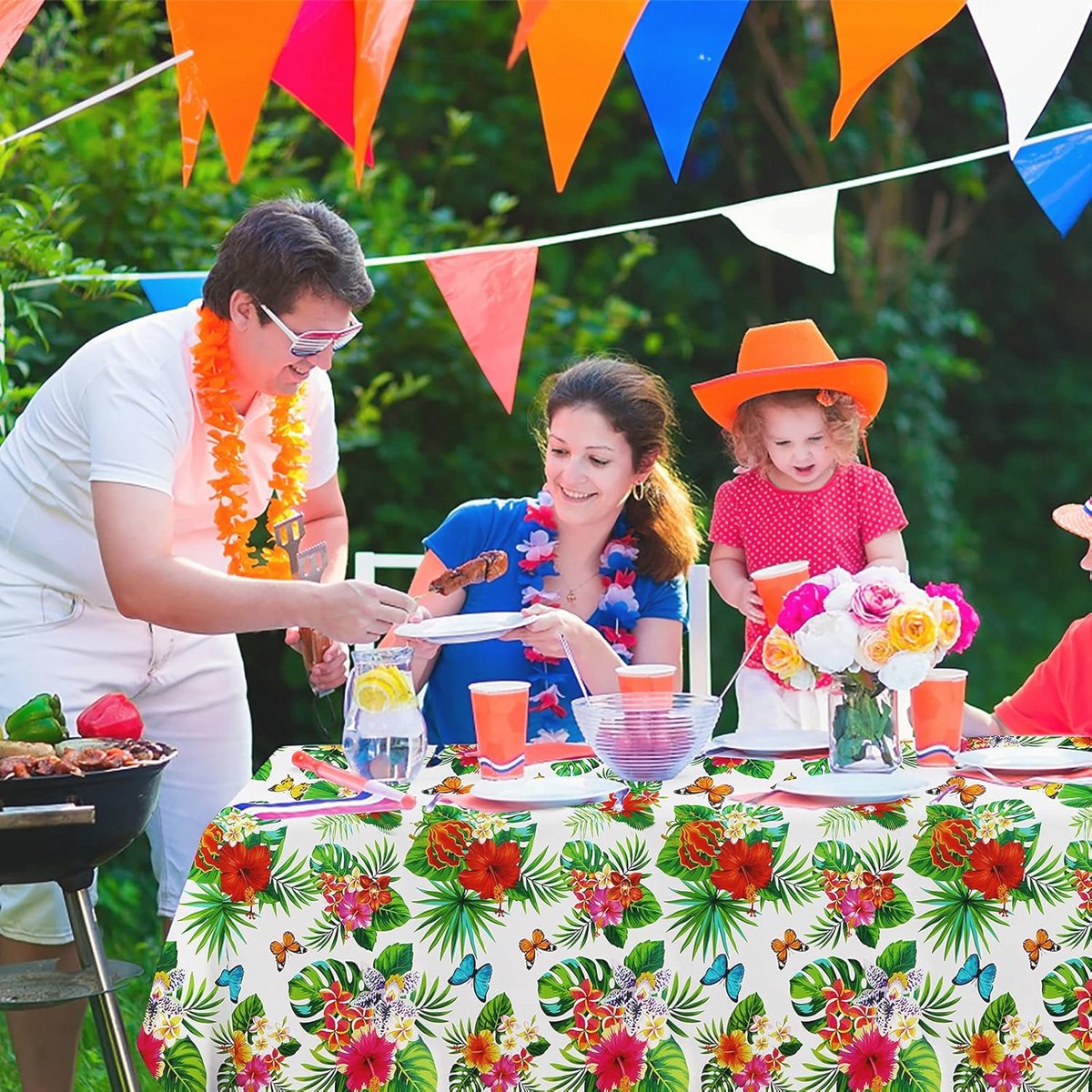 Rechthoekige wegwerptafelkleden met Hawaii-thema voor feesten
