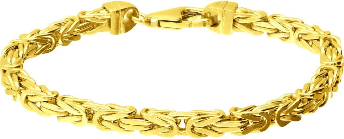 Herenarmband 925 Zilver Koningsschakel Karabijnsluiting Hoogglans Gepolijst of Verguld