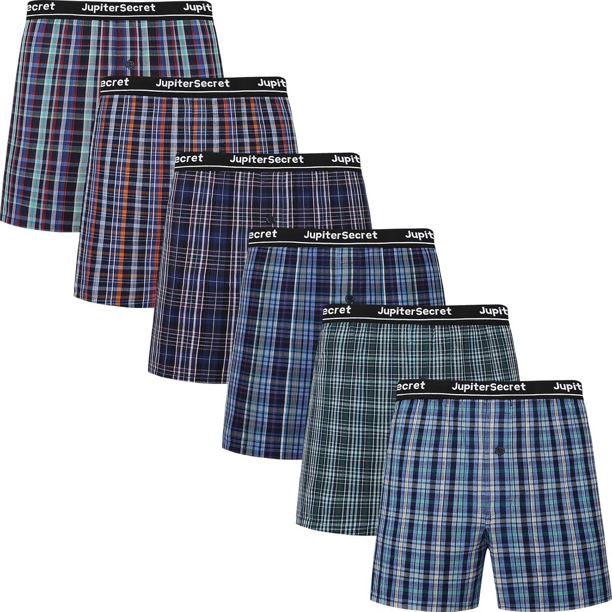 Set Boxershorts Heren 6-Pack Katoen Comfortabel Ademend