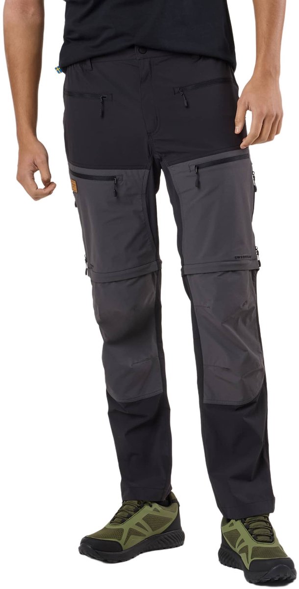 Swedemount Lofoten Stretch Zip-Off wandelbroek voor heren Zwart