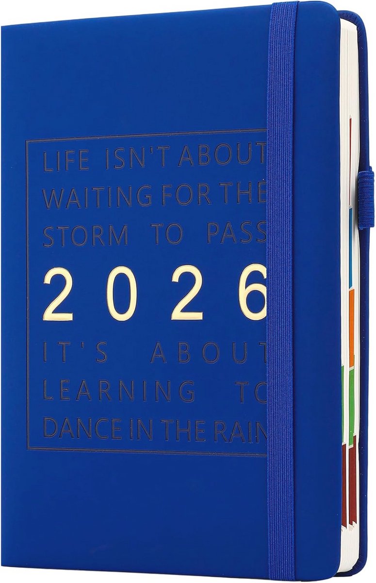 A5 Dagboek 2026 met Dagelijkse Pagina's en Kleurige Tabbladen