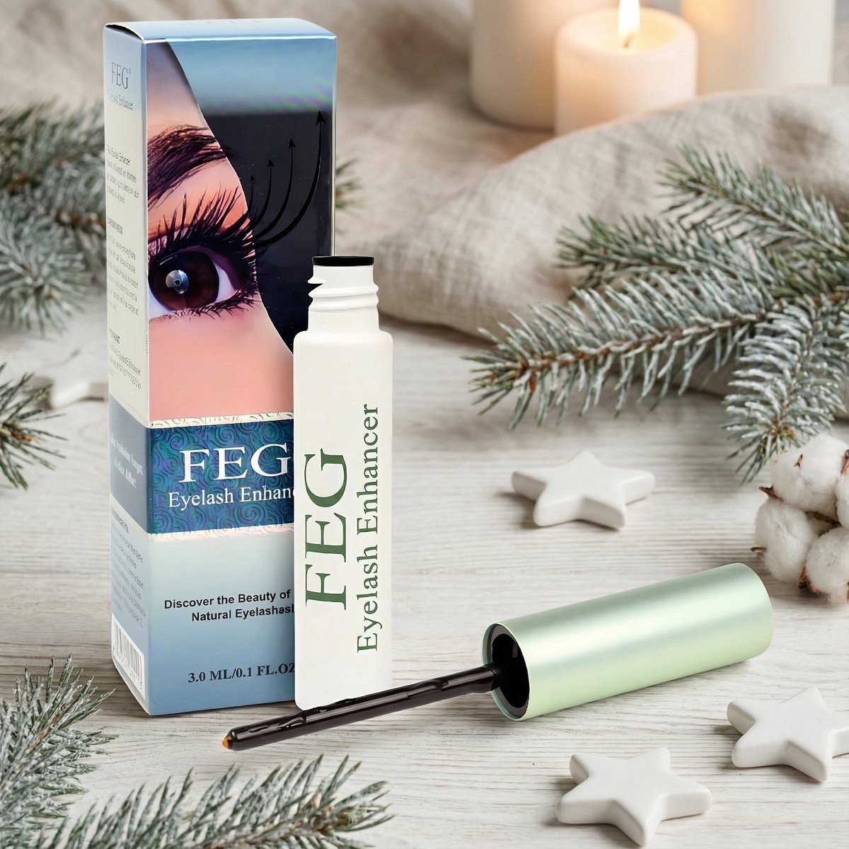 Wimperserum FEG - Set van 2 Stuks - Wimpers Groeien - Volle Wimpers - 3ml - Eyelash Enhancer Serum - Duopack - Voordeelverpakking