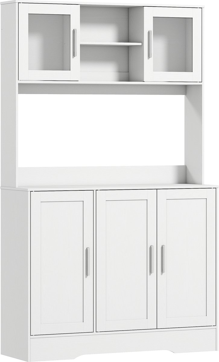 Magnetronkast - Keukenkast - Keukenrek Staand - Ovenkast - Rek - 108L x 35B x 180H cm - Organizers - Dubbele Draagplank - Aanrecht Organiser