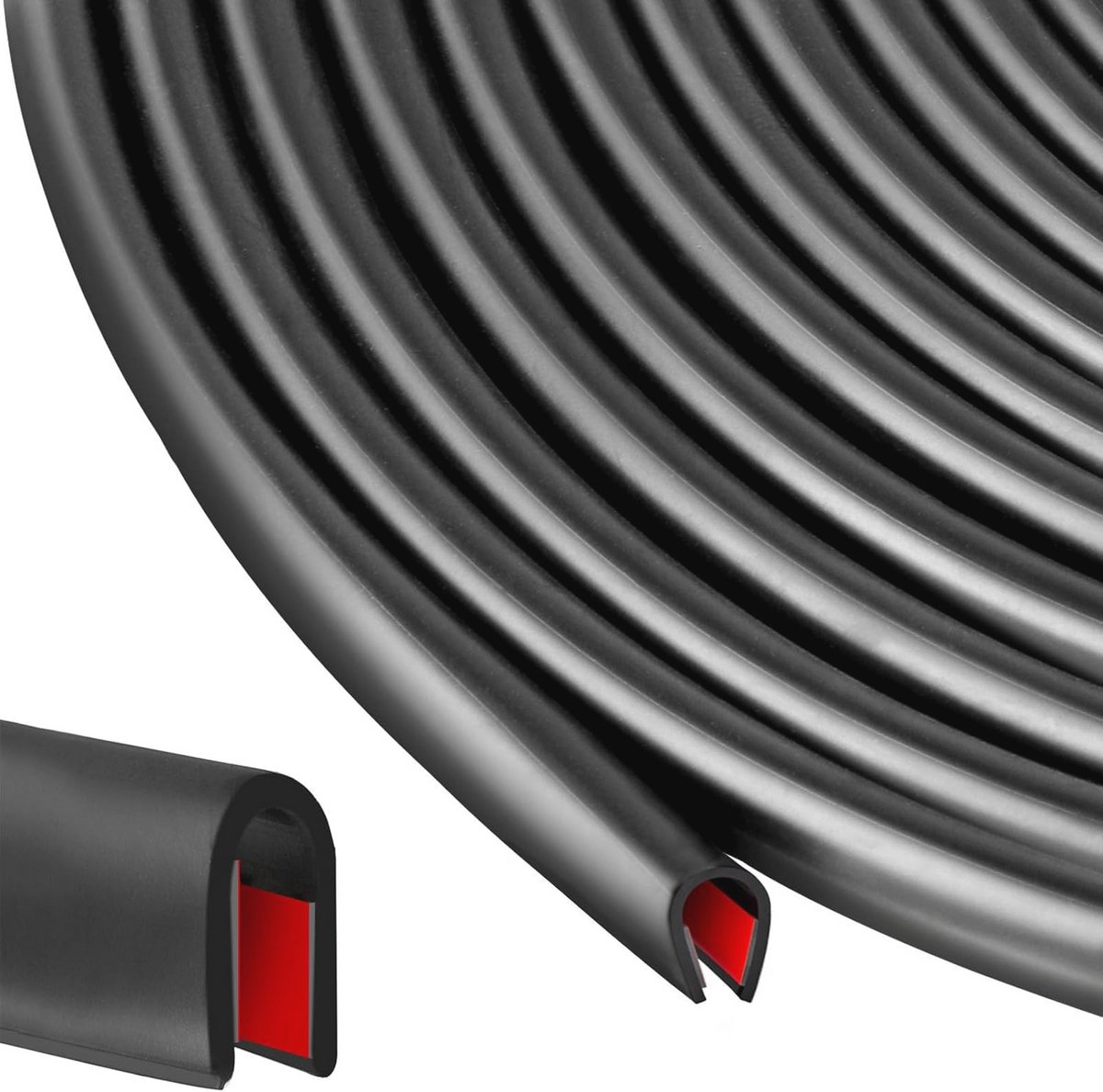 Zelfklevend Randbeschermprofiel 6m x 1,6mm - Waterdichte Afdichting en Krasbescherming voor Auto's en Metalen Platen