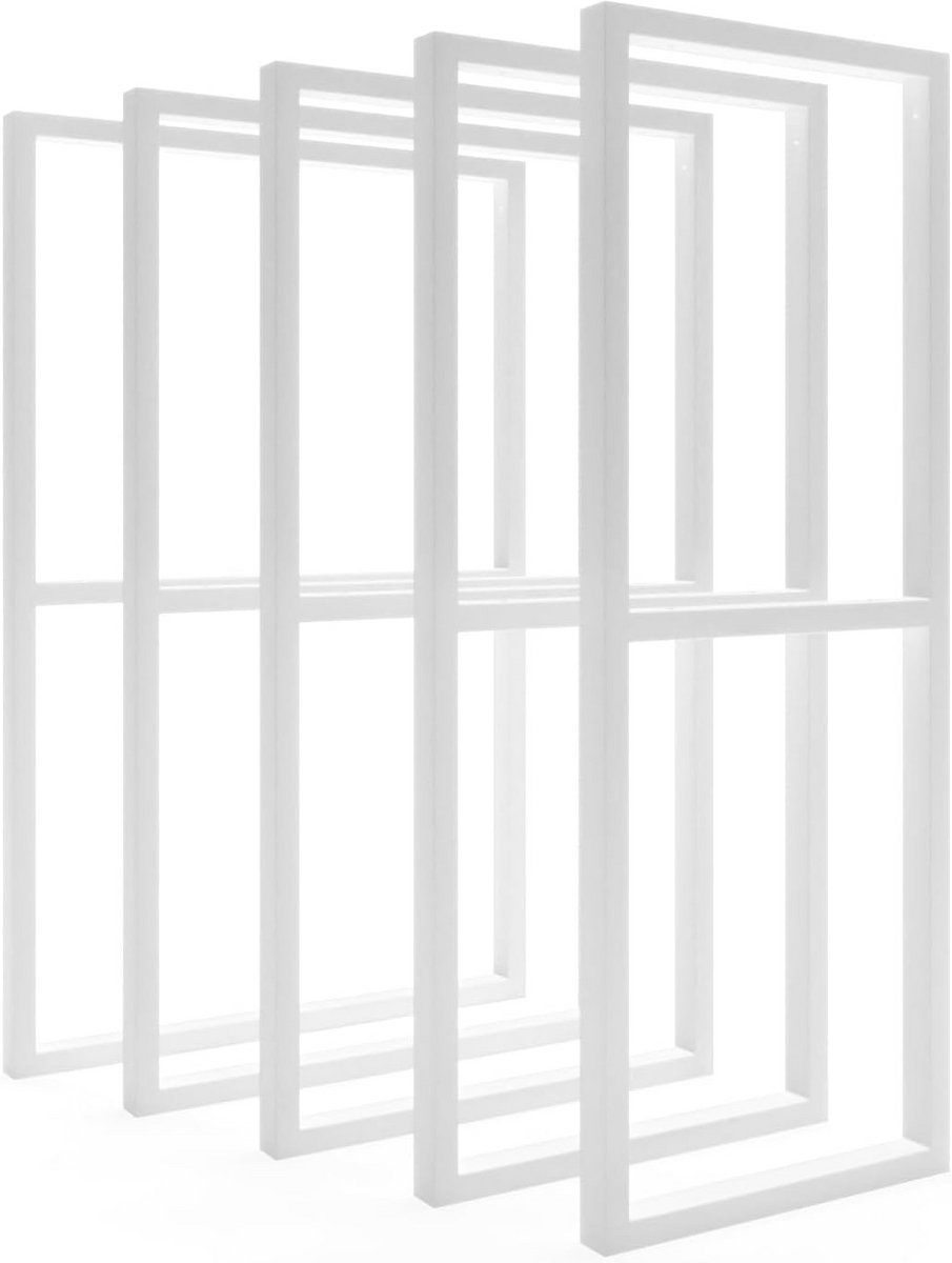 Dubbel Onderstel Wastafel - Set van 2 Poten voor Wastafelmeubel - Wit, 40 cm Hoog