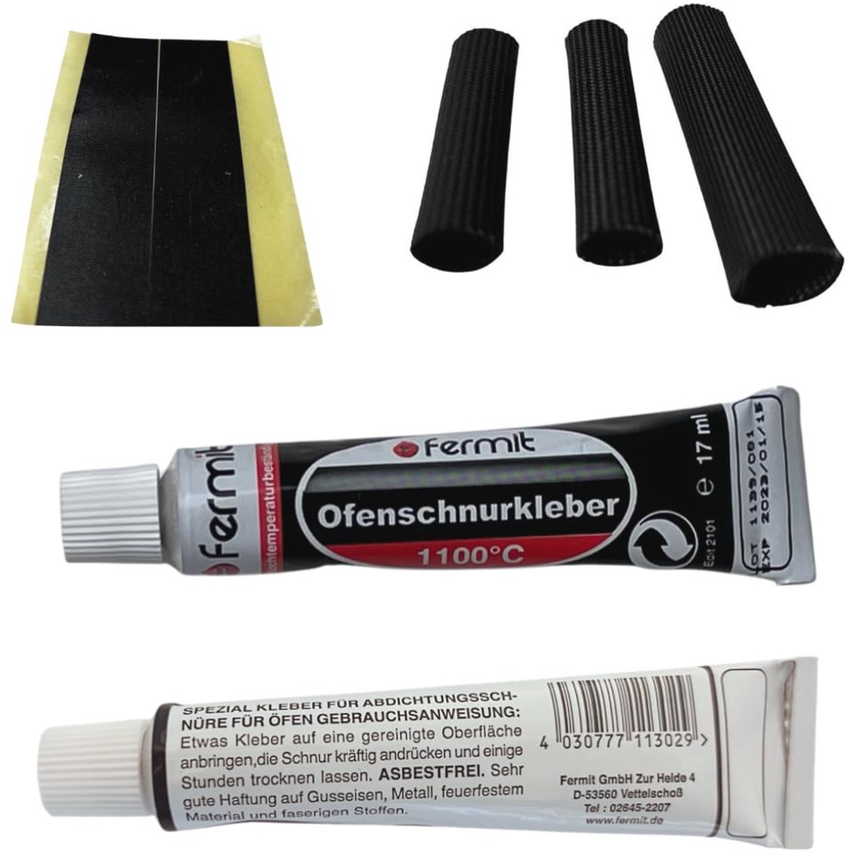 Kachelafdichtsnoer Lijmset met 3 Mouwen en Bindmiddel