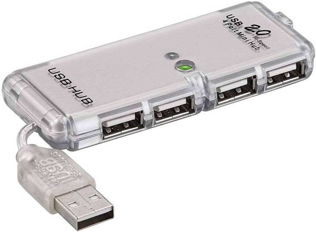 Mini USB Hub 4 Poorten - Compacte USB 2.0 Splitter