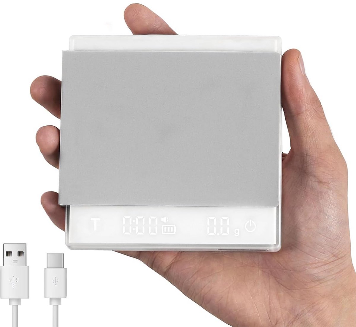 Draagbare Mini Koffieweegschaal met Timer en LED-display voor Espresso en Pour-over