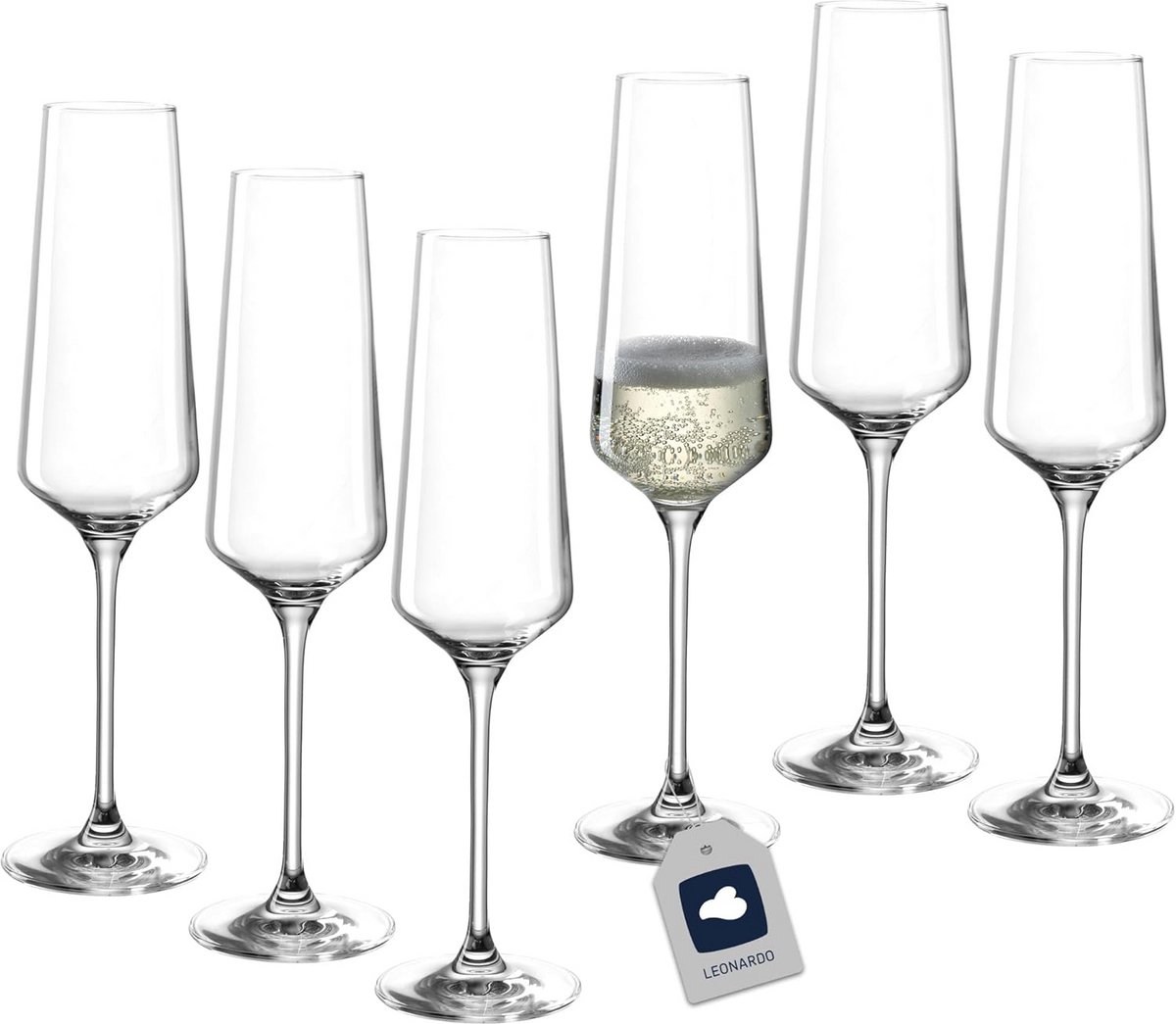 Champagneglas Set van 6 - Helder Glas