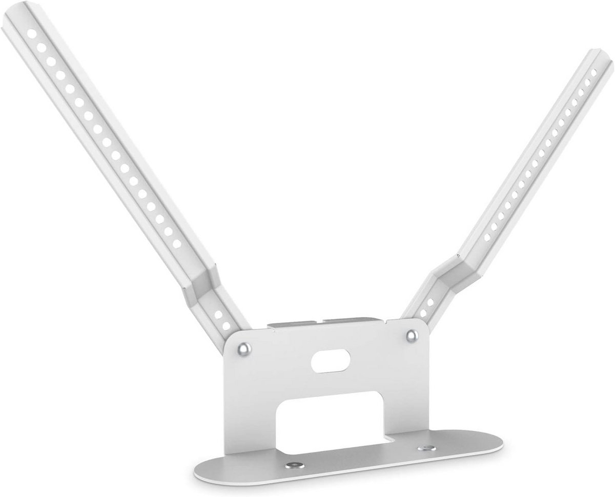 Luidsprekerhouder voor directe montage op tv voor Soundbar - Staal en Aluminium - Wit