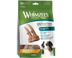 whimzees welness dental daily treats medium 360 gr -12 st - dental care - geen kunstmatige kleurstoffen geen smaakstoffen - natuurlijk lekker