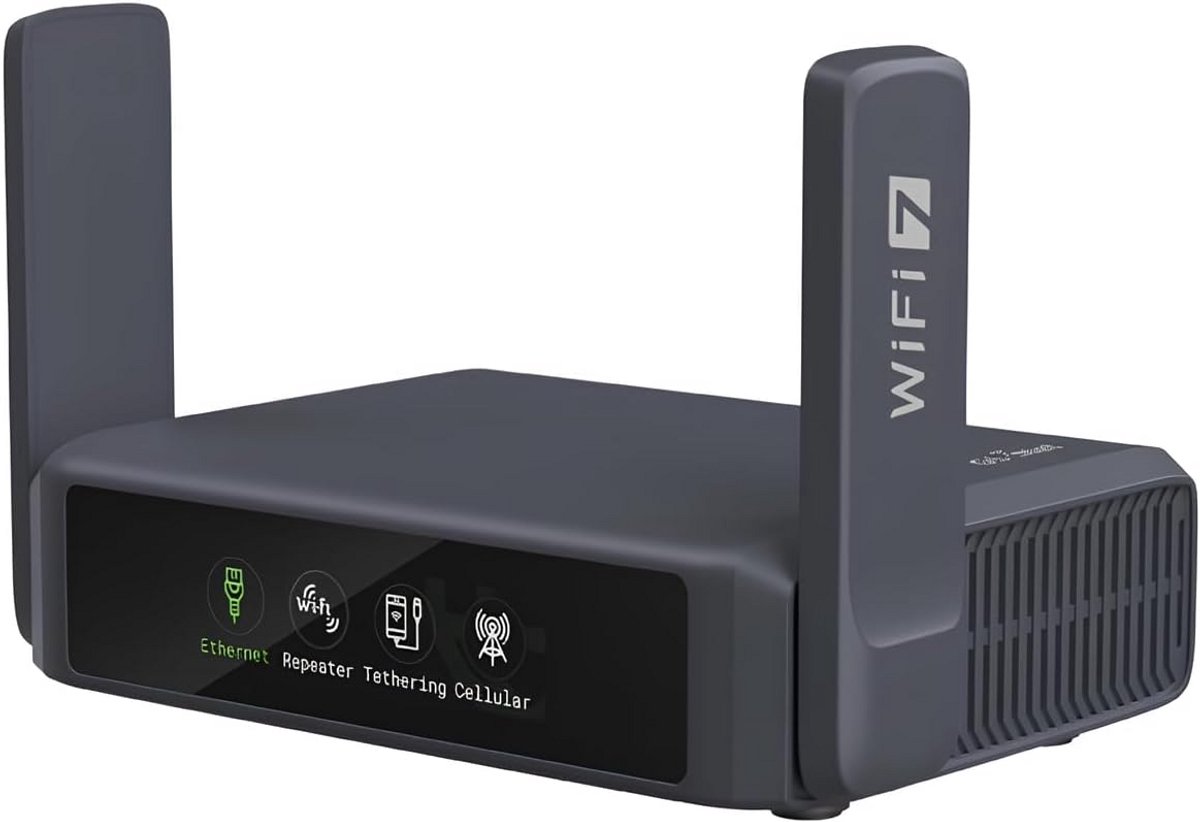 Draagbare Dual-Band Wi-Fi 7 Reisrouter - Perfect voor Zakelijk Gebruik en Onderweg