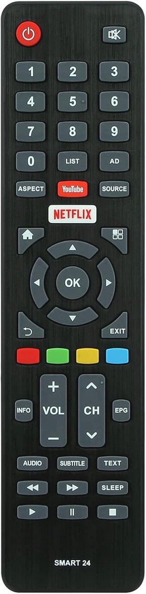 Afstandsbediening Vervangende Remote voor Smart TV - Geschikt voor DYON Smart 24
