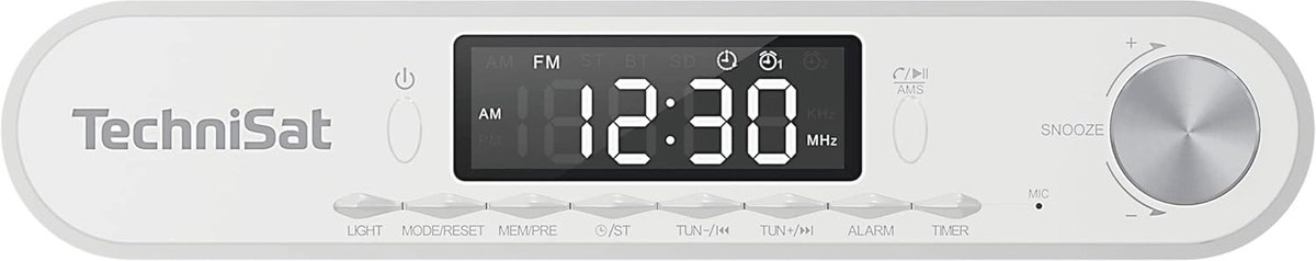 Keukenradio met FM, Bluetooth, led-display, timer, wekfunctie en handsfree functie