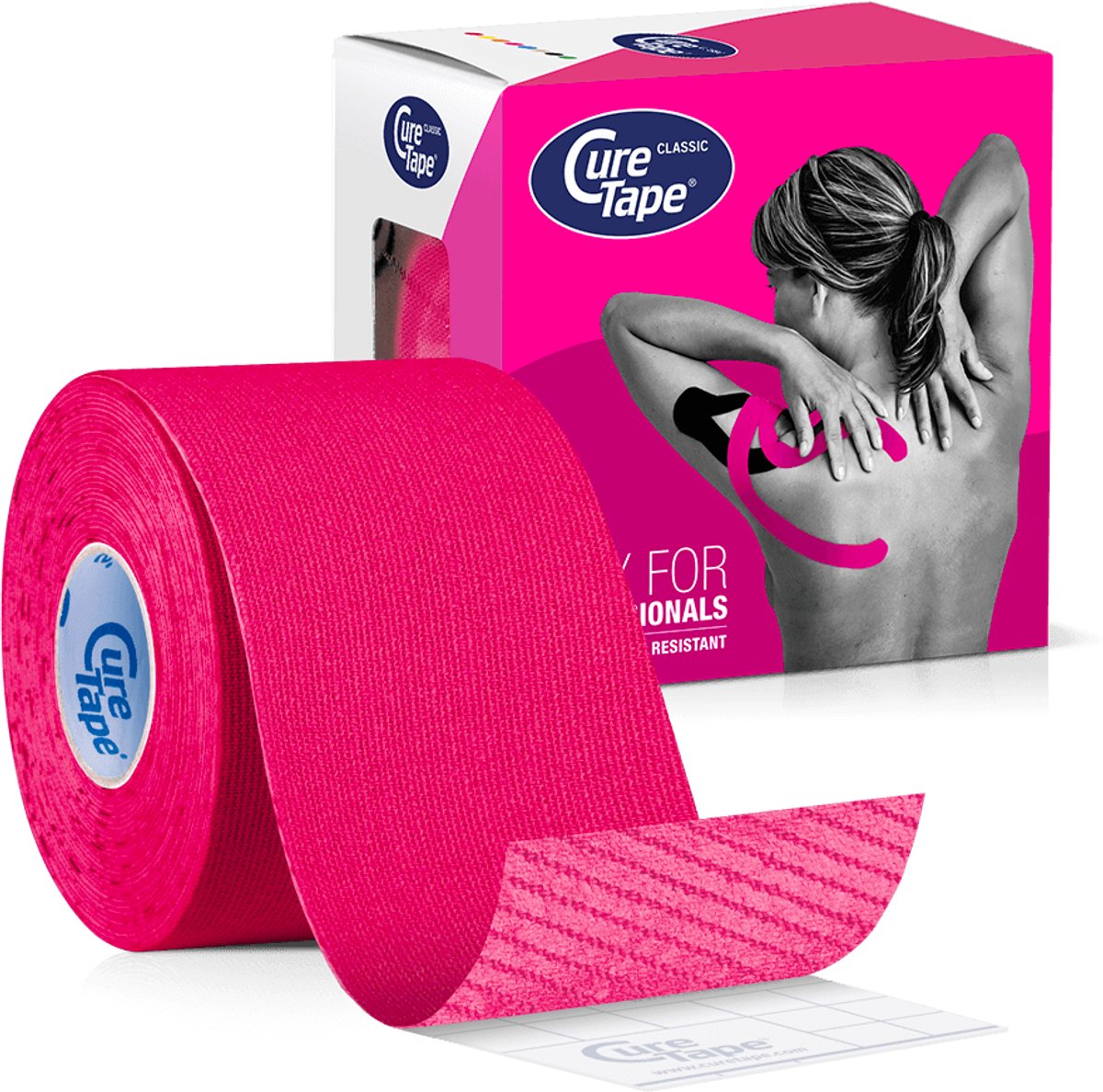 CureTape® Classic - Roze - Kinesiotape - 5 cm x 5 m - 1 rol - Elastische tape - FysioTape - Kinesiologie Tape - Cure Tape