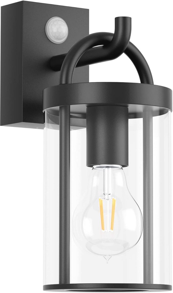 Vintage Industrieel Wandlamp voor Buiten met Bewegingsmelder - E27 Aluminium Buitenlamp IP44 voor Tuin en Terras
