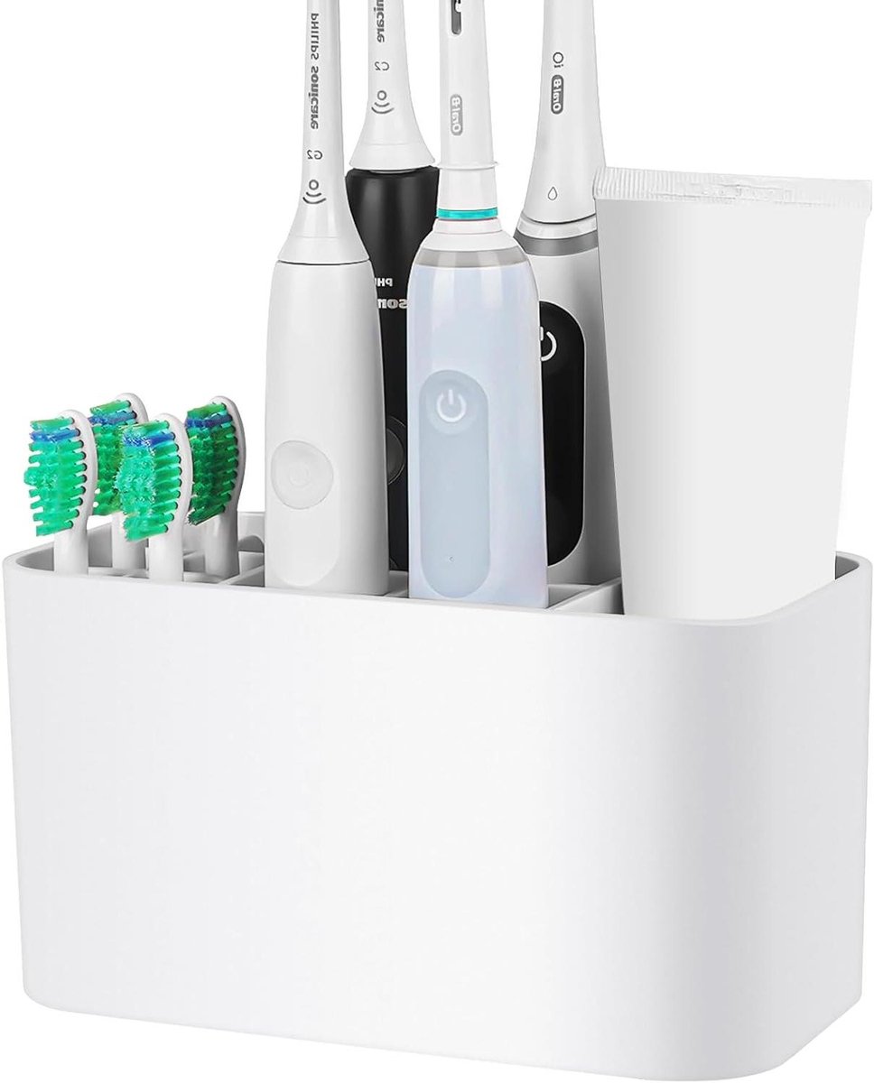 Allecta - Elektrische tandenborstelhouder voor douche | Zelfklevende tandenborstelstandaard | Compatibel met Oral-B iO-serie en Philip Sonicare ProtectiveClean