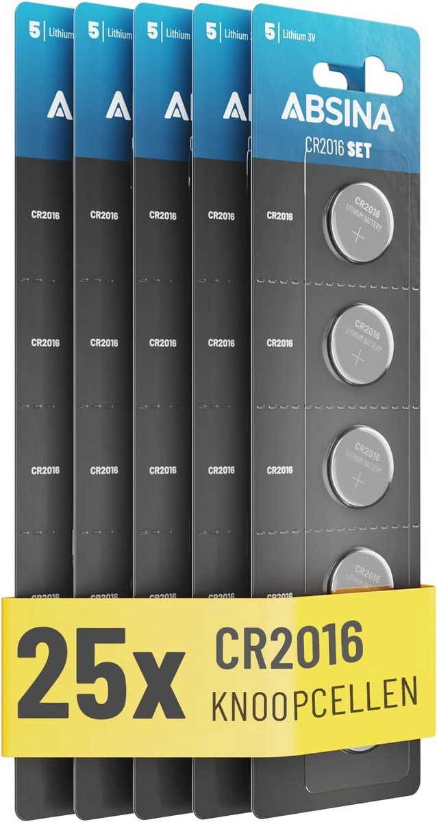 Knoopcel CR2016 - 3V Lithium Knoopbatterij voor Autosleutels en Keukenweegschalen