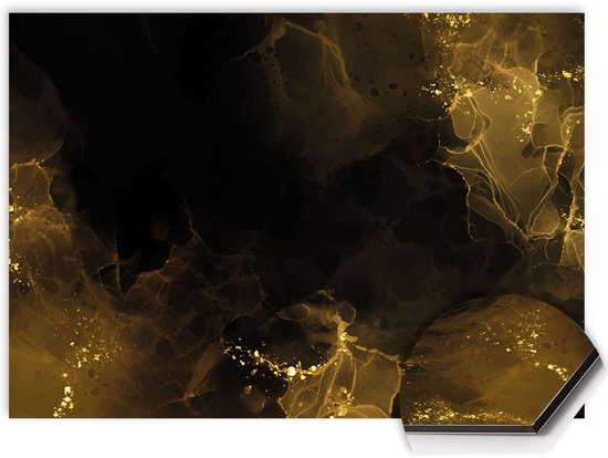KitchenArt - Golden Smoke Spatscherm - 70x30 cm - Spatscherm Achterwand Keuken - Spatwand Keuken
