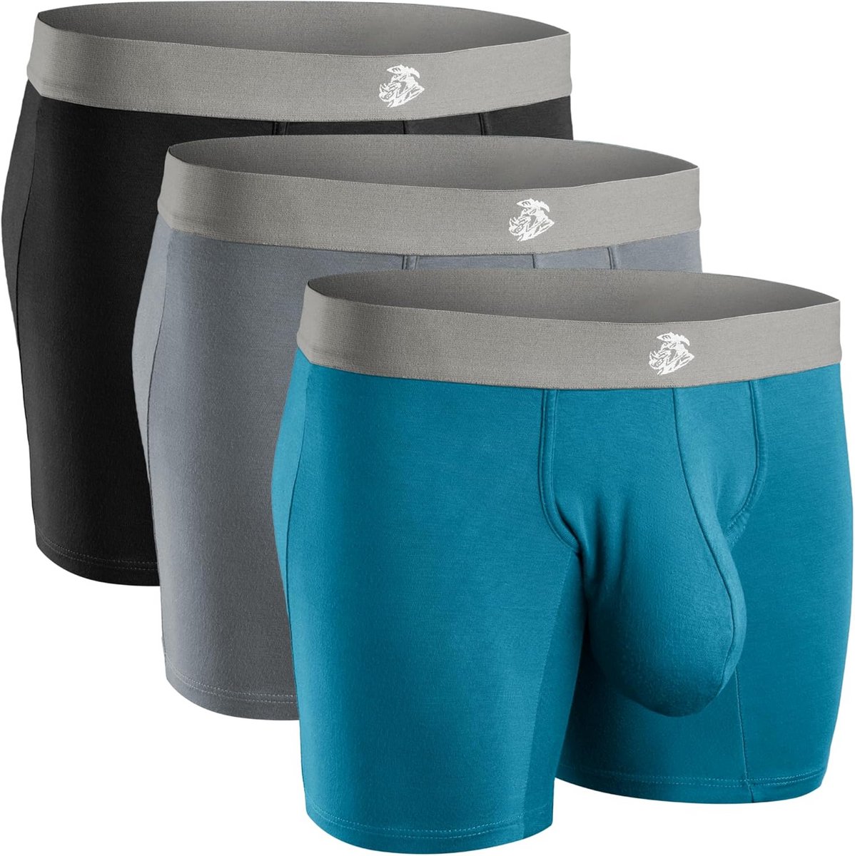 Set van 3 Boxershorts met Ruim Zakje voor Heren - Comfortabele Ondergoed voor Grotere Maten