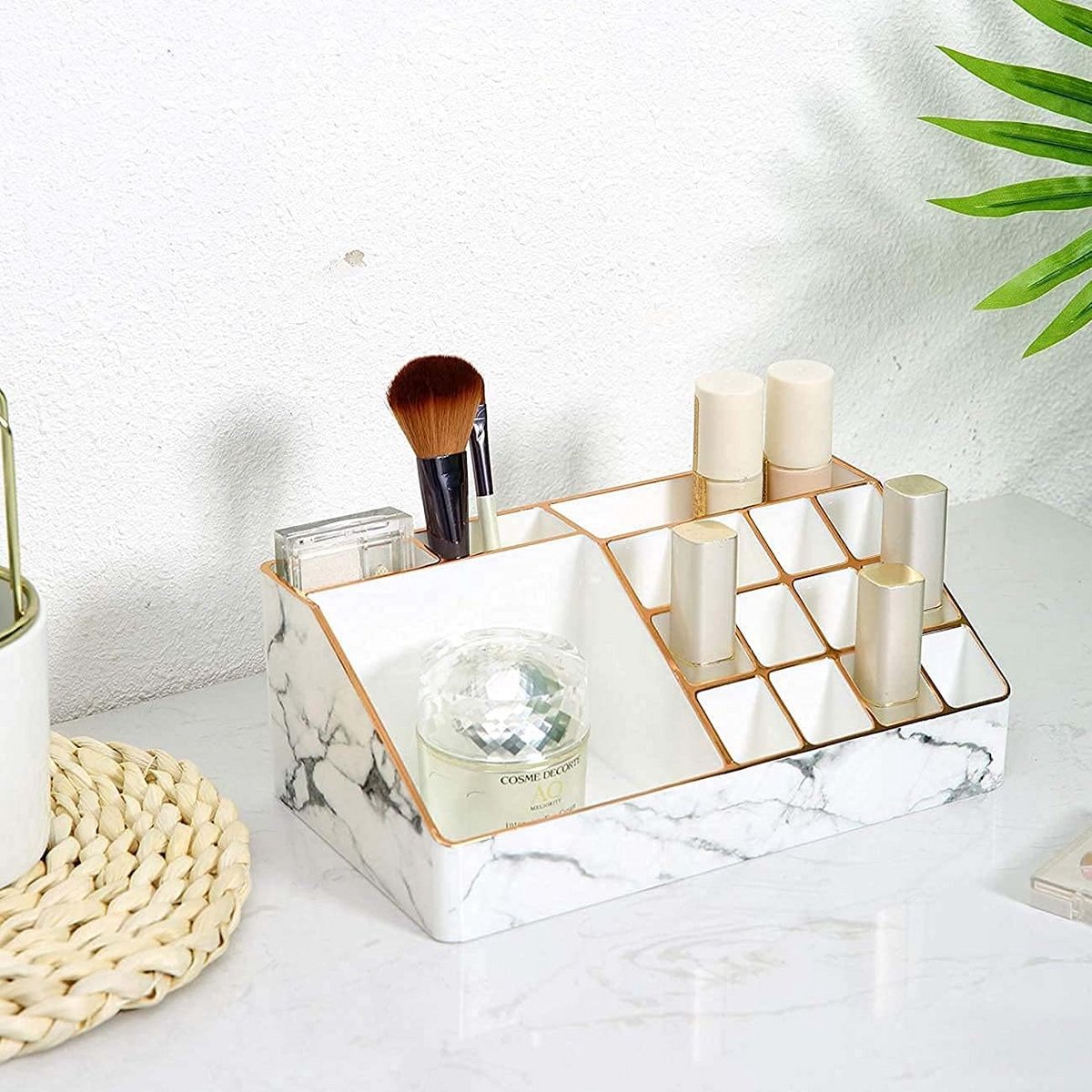 Luxe Make-up Organizer met Marmeren Look en Opberglades